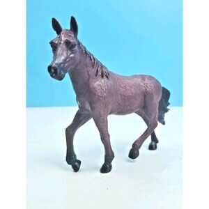 GREENBRIER INTERNATIONAL Brown HORSE FIGURE Toy Plastic 4.5" Stallion